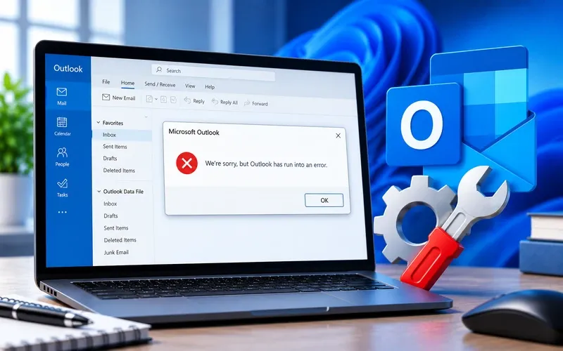 We're sorry but Outlook has run into an error fix
